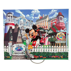 Disney Resorts Mickey Art Print Vacation Club 15th Anniversary Painting 11"x14"